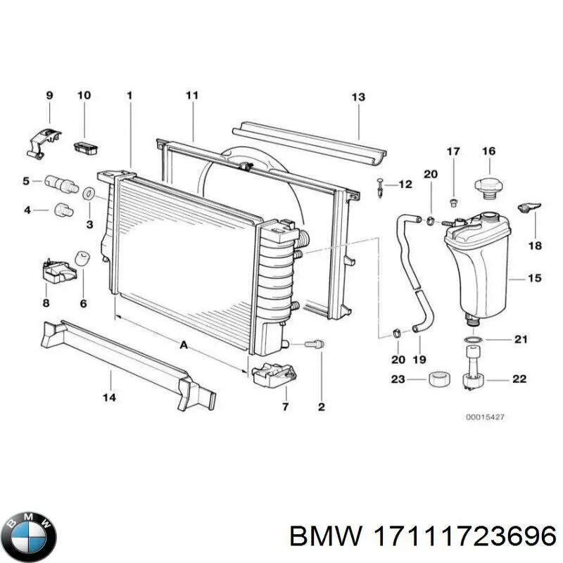 17111723696 BMW радіатор охолодження двигуна
