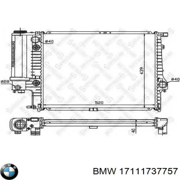 Радіатор 17111737757 BMW