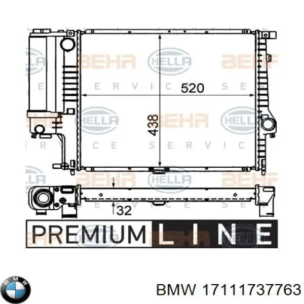 Радіатор основний BMW 17111737763 ціна, від 101.57 USD