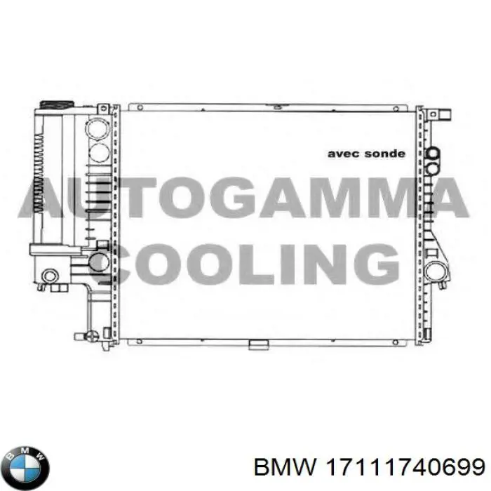 Купити 17111740699 BMW Радіатор двигуна