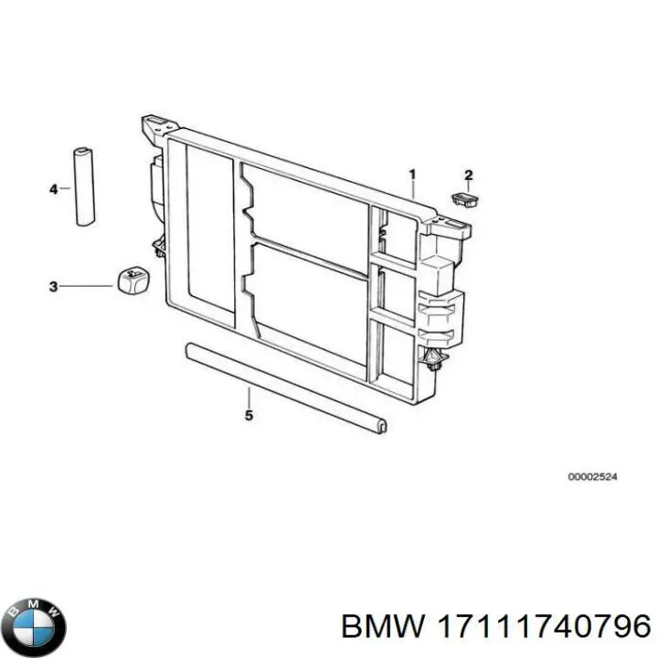 Купити 17111740796 BMW Рамка кріплення радіатора