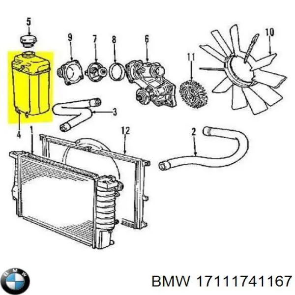 17111741167 BMW бачок системи охолодження, розширювальний