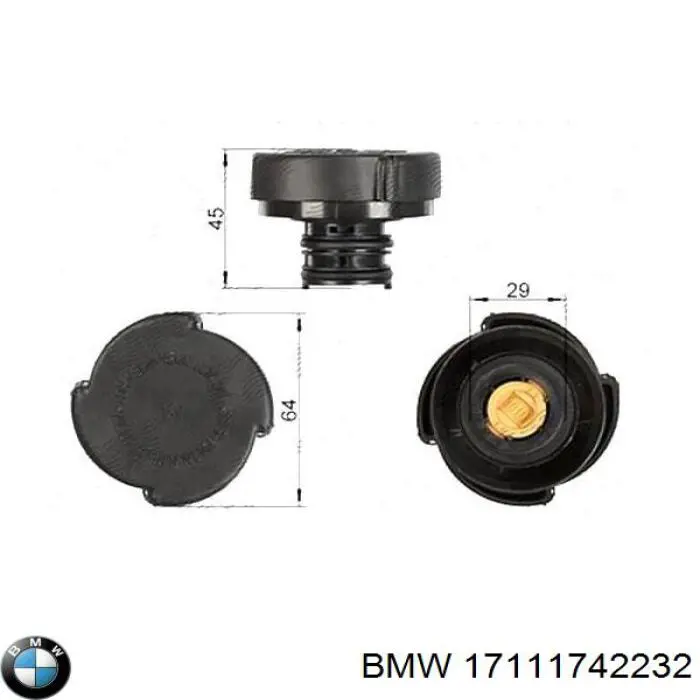 17111742232 BMW Кришка / пробка радіатора