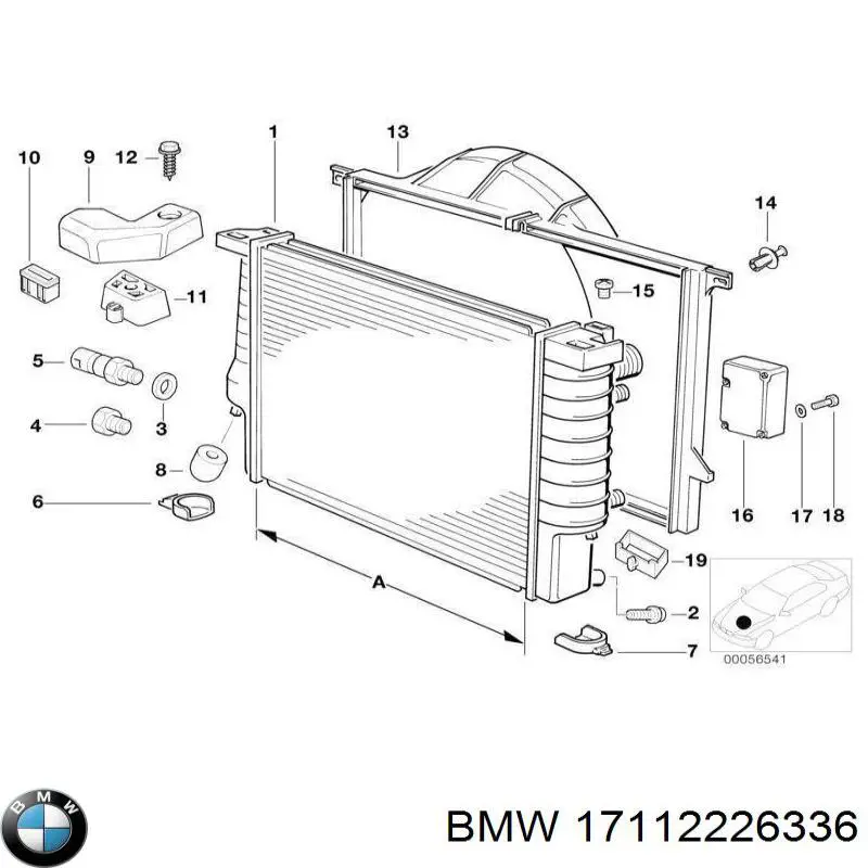 17112226336 BMW Радіатор охолодження двигуна