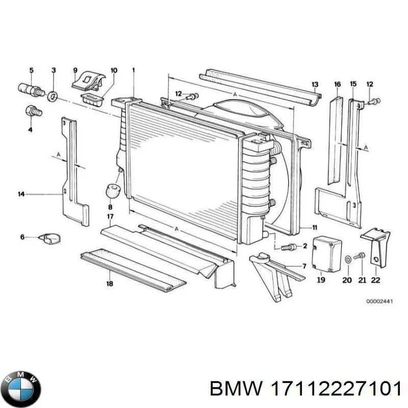 Купити 17112227101 BMW Дифузор вентилятора