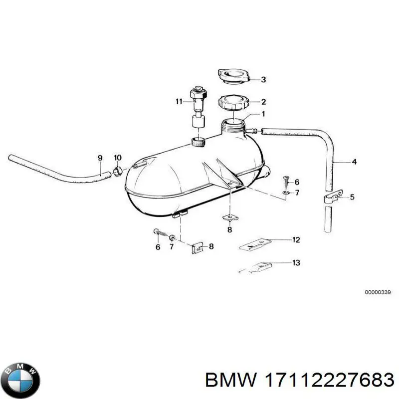 Кришка бачка радіатора BMW 17112227683 ціна, від 5.39 USD