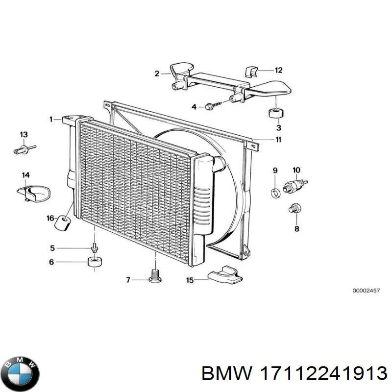 17112241913 BMW радіатор охолодження двигуна