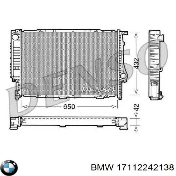 17112242138 BMW Радіатор охолодження двигуна