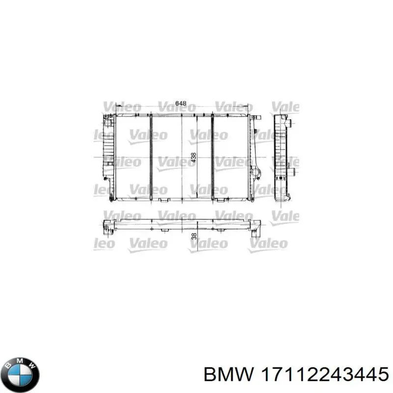17112243445 BMW Радіатор охолодження двигуна