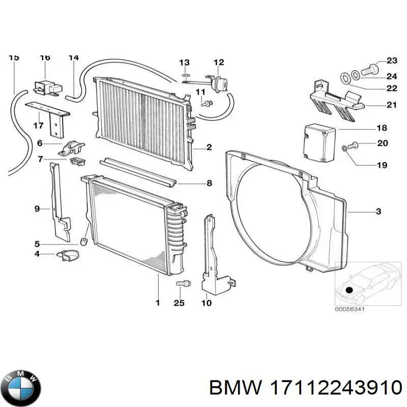 Повітропровід (дефлектор) радіатора, лівий BMW 17112243910 ціна, від 18.15 USD