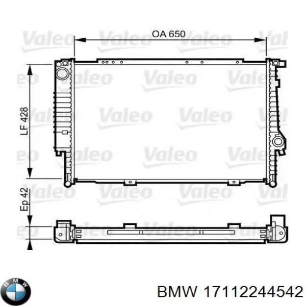 Радіатор 17112244542 BMW