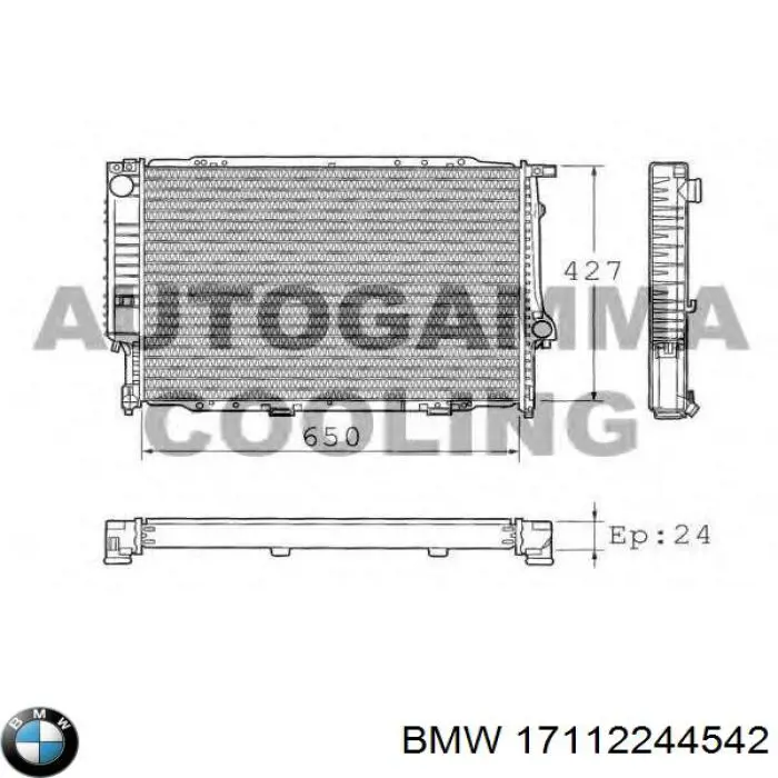 Радіатор основний BMW 17112244542 ціна, від 122.85 USD