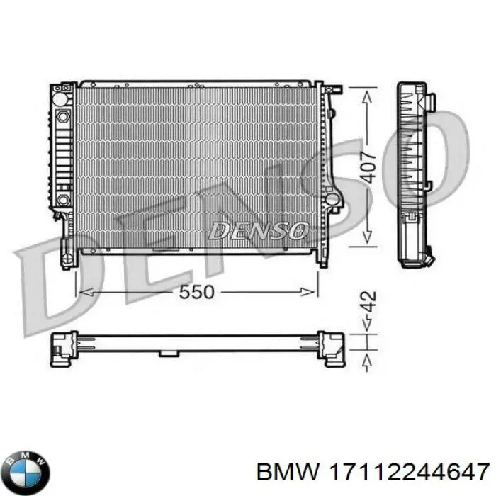 Радіатор 17112244647 BMW