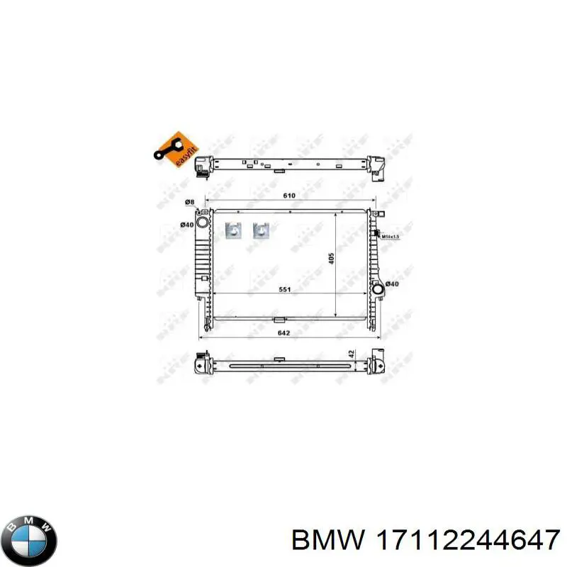Купити 17112244647 BMW Радіатор двигуна
