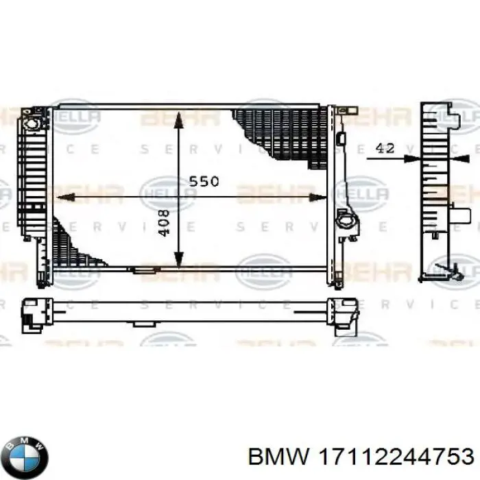 Радіатор основний BMW 17112244753 ціна, від 77.75 USD