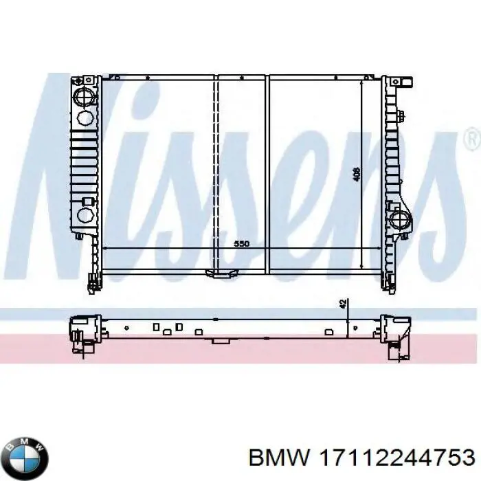 Купити 17112244753 BMW Радіатор двигуна