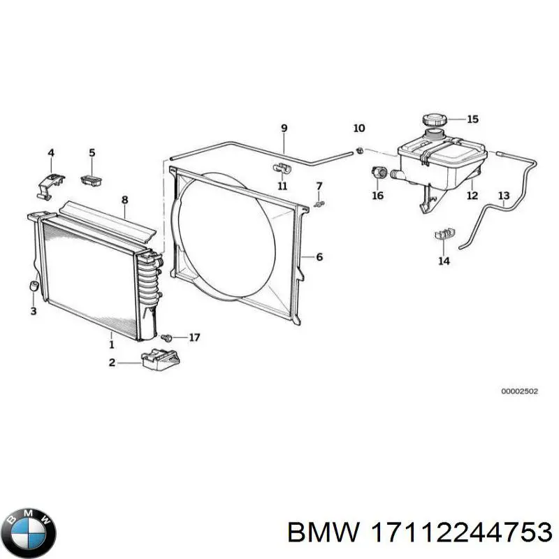 Радіатор 17112244753 BMW
