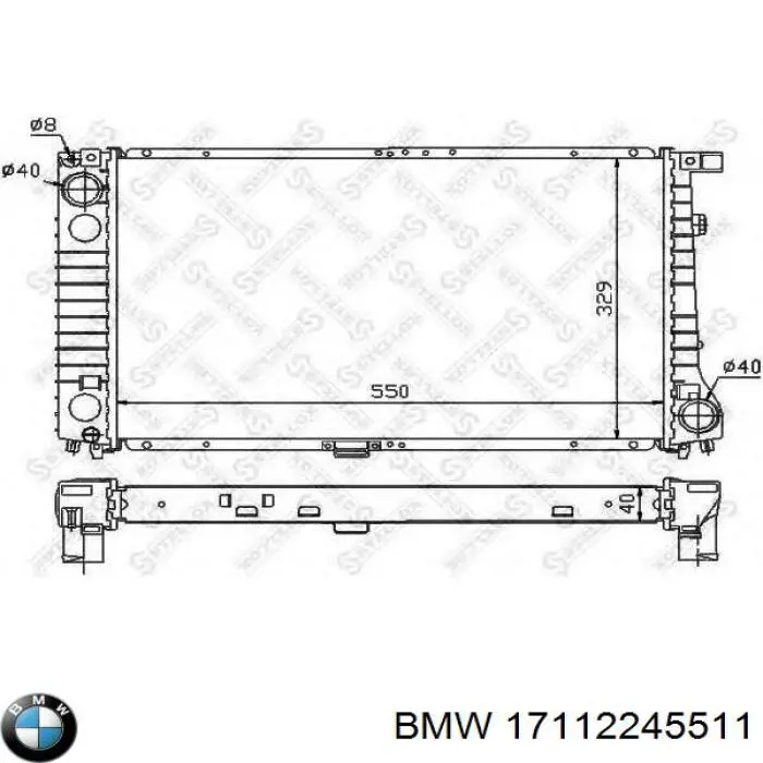 Радіатор охолодження двигуна 17112245511 BMW