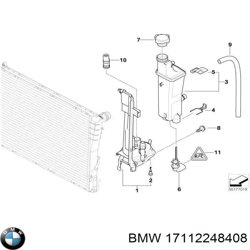 17112248408 BMW Кронштейн розширювального бачка
