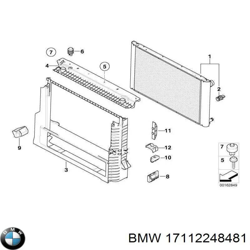 Повітроводи системи охолодження двигуна на BMW 7 (E65, E66, E67)