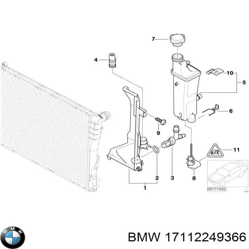 17112249366 BMW термостат додатковий