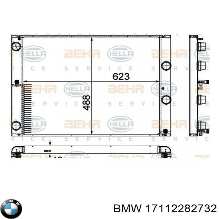 Радіатор 17112282732 BMW