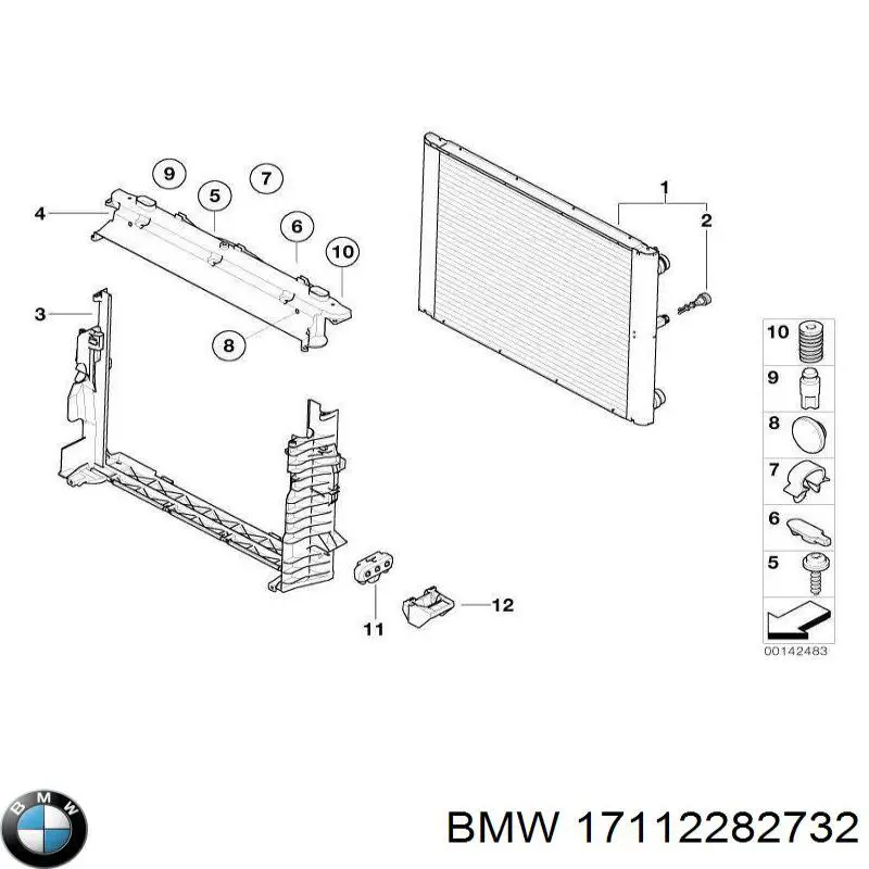 17112282732 BMW Радіатор охолодження двигуна