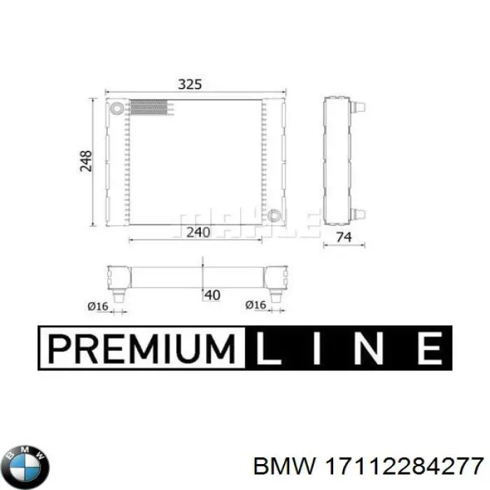 Купити CR958000P Mahle Original Радіатор охолодження двигуна, лівий