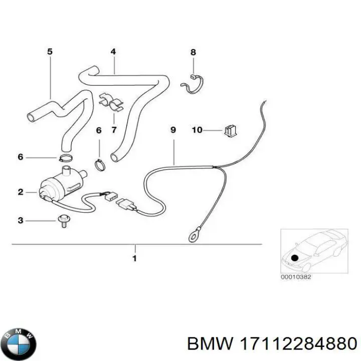 Купити 17112284880 BMW Водяний бачок системи охолодження