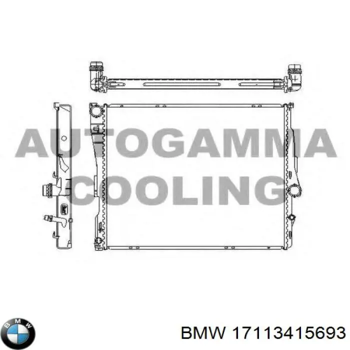 Купити 17113415693 BMW Радіатор двигуна