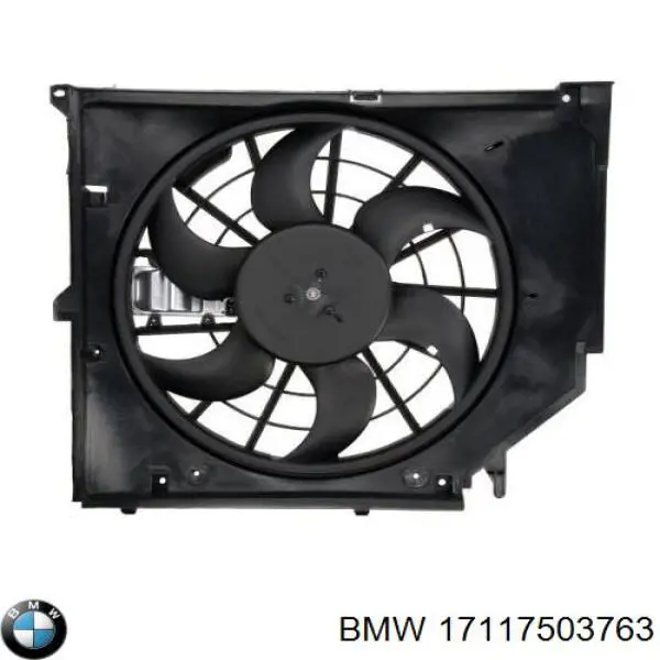 Купити 17117503763 BMW Дифузор радіатора охолодження, в зборі з двигуном і крильчаткою