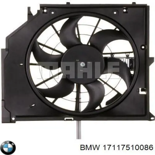 17117510086 BMW дифузор радіатора охолодження, в зборі з двигуном і крильчаткою