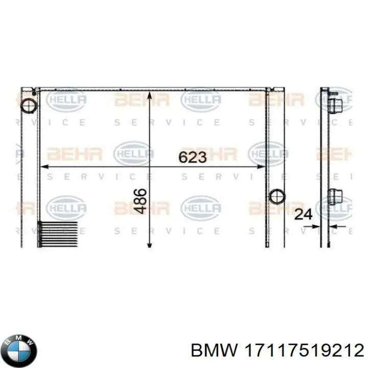 Радіатор охолодження BMW 17117519212