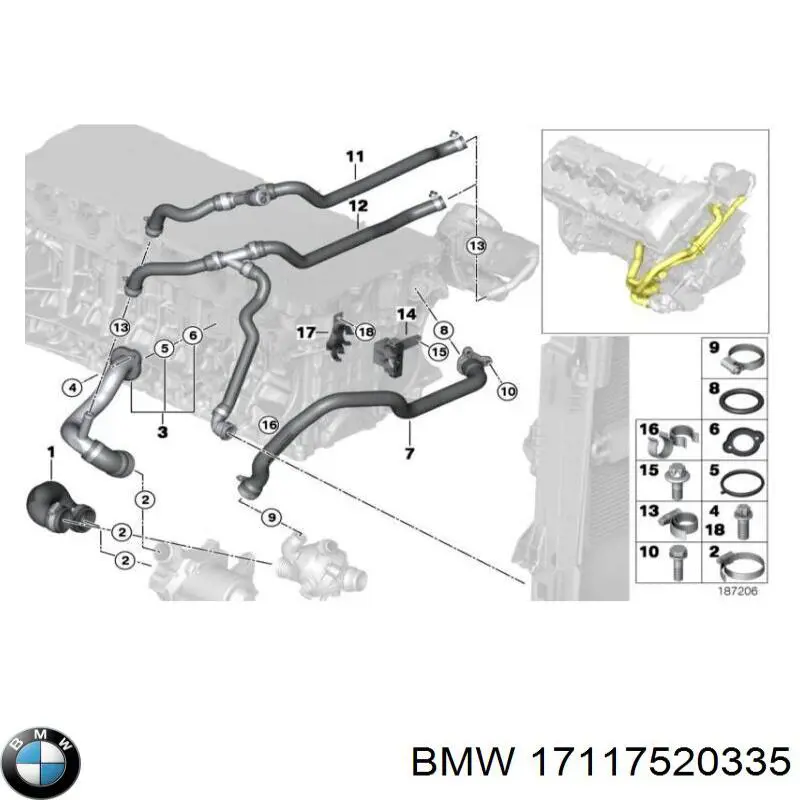 Купити 17117520335 BMW Радіатор двигуна