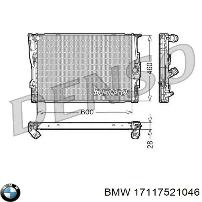 17117521046 BMW Радіатор охолодження двигуна