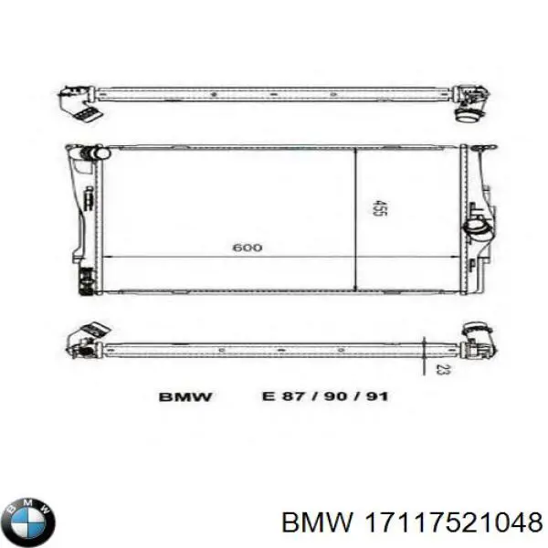 Радіатор основний BMW 17117521048 ціна, від 91.09 USD