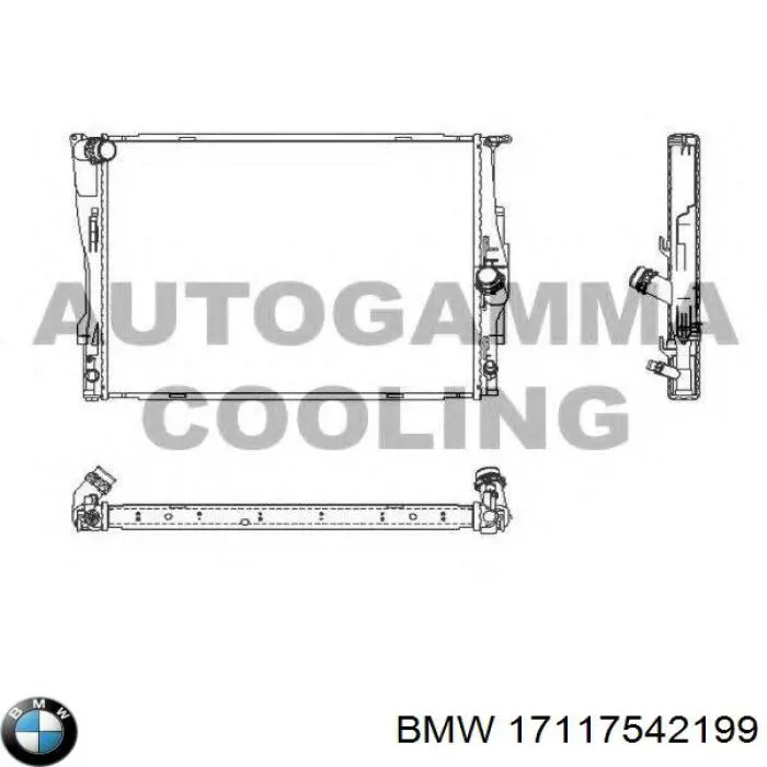 Радіатор 17117542199 BMW