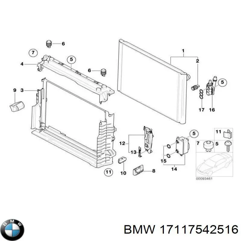Купити 17117542516 BMW Підсилювач бампера