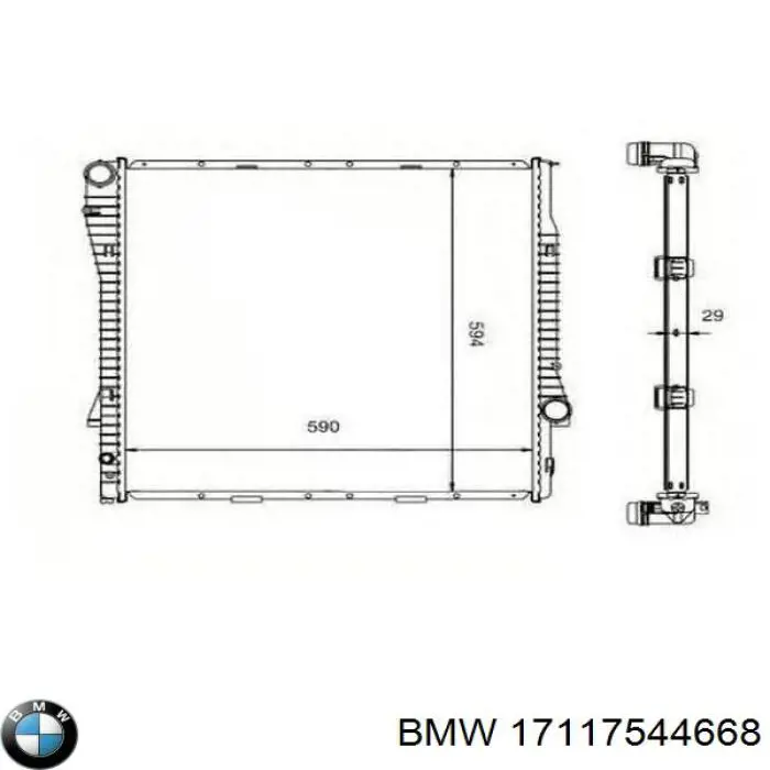Купити 17117544668 BMW Радіатор двигуна