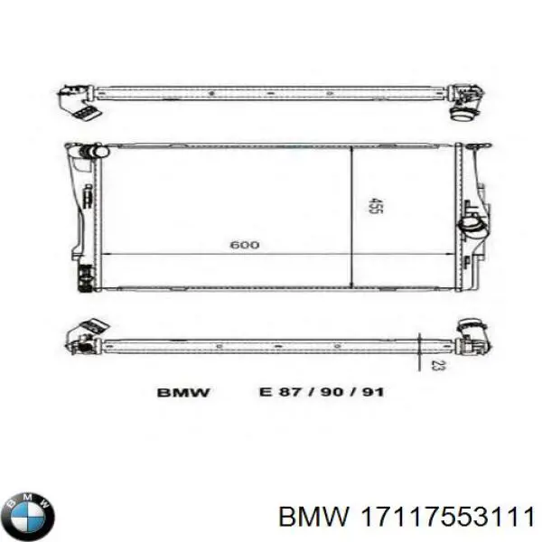 17117553111 BMW Радіатор охолодження двигуна