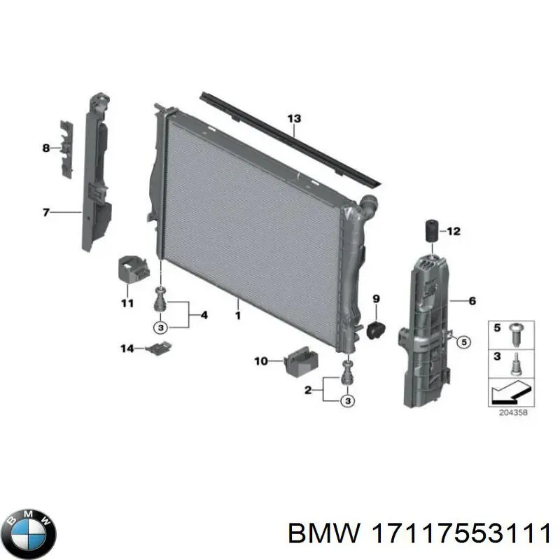 Купити 17117553111 BMW Радіатор двигуна
