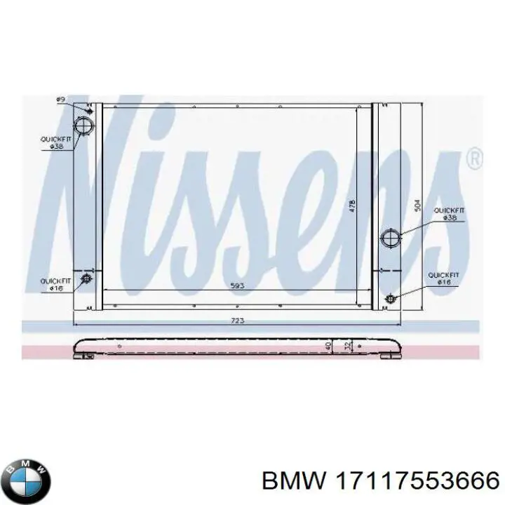 Радіатор основний BMW 17117553666 ціна, від 171.97 USD