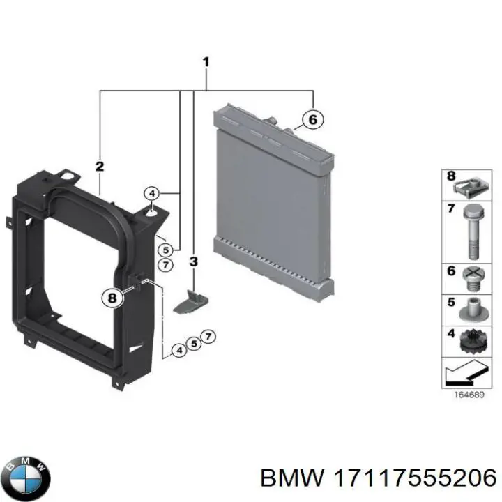 17117555206 BMW повітропровід радіатора