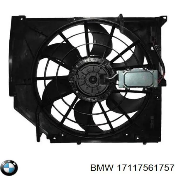 Купити 17117561757 BMW Дифузор радіатора охолодження, в зборі з двигуном і крильчаткою