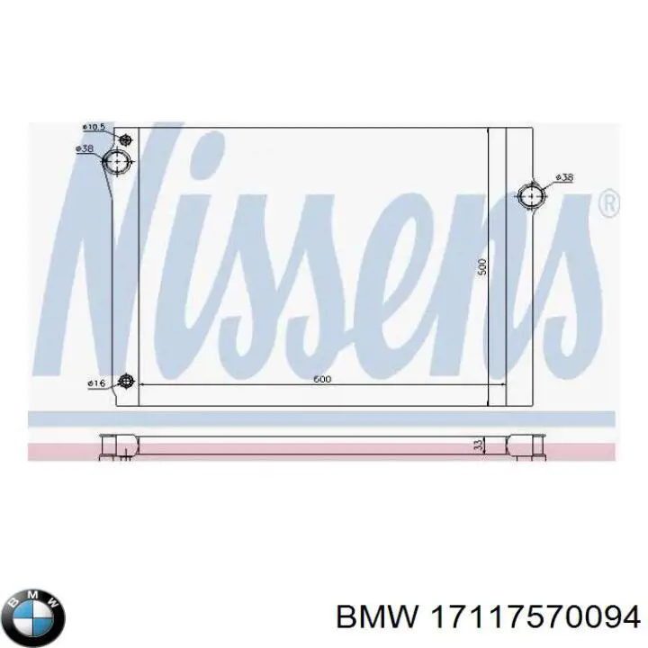 Радіатор основний BMW 17117570094 ціна, від 191.64 USD