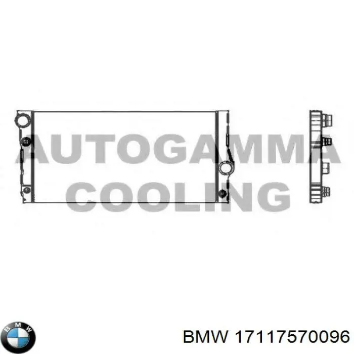 17117570096 BMW радіатор охолодження двигуна