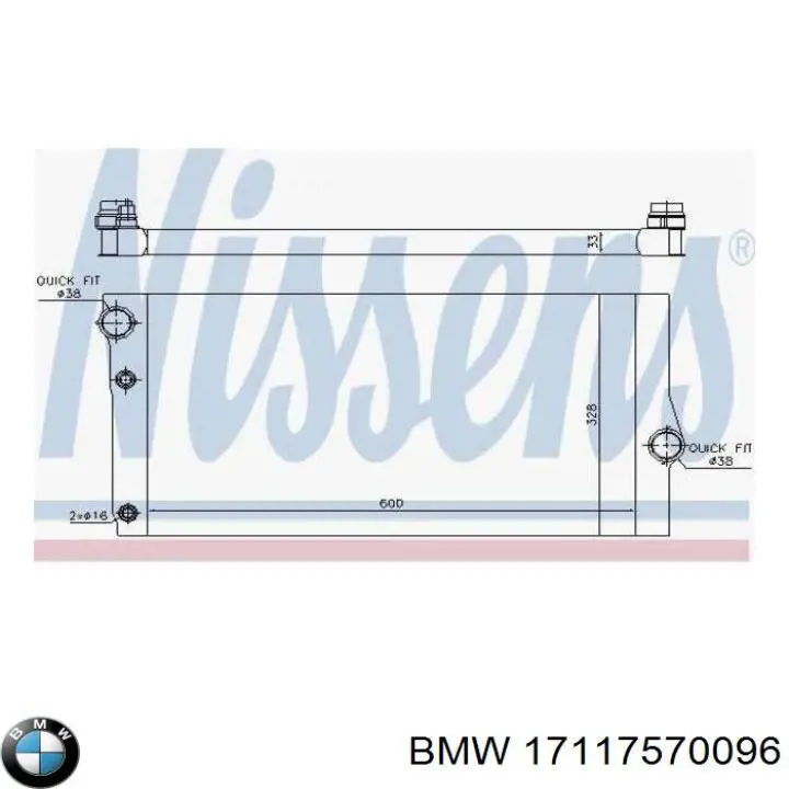 Купити 17117570096 BMW Радіатор двигуна