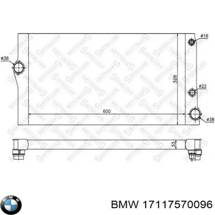 Радіатор 17117570096 BMW