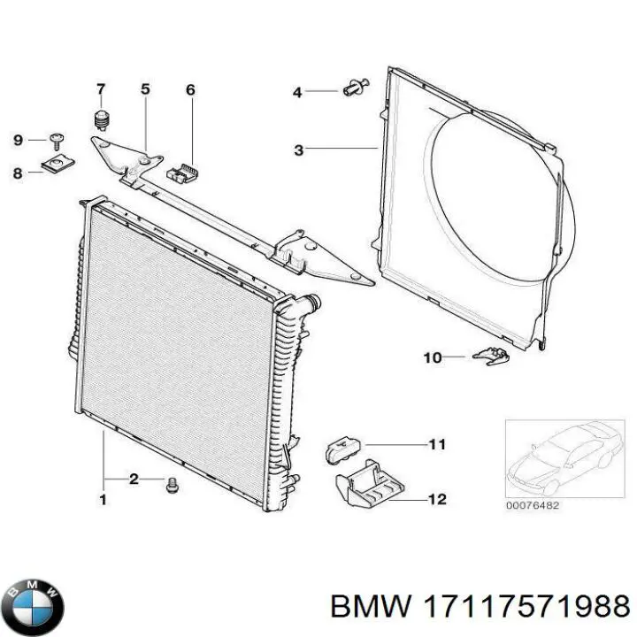 Кришка бачка радіатора BMW 17117571988 ціна, від 4.02 USD