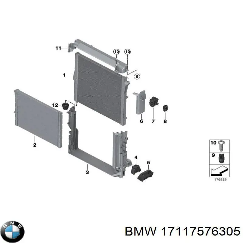 Радіатор основний BMW 17117576305 ціна, від 198.62 USD